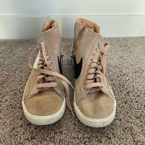 High top peach Nikes